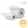 Zebra Zeroliner 4500D Direct Thermal Paper Labels, linerless, white, permanent adhesive, 127 mm roll diameter, 25 mm core