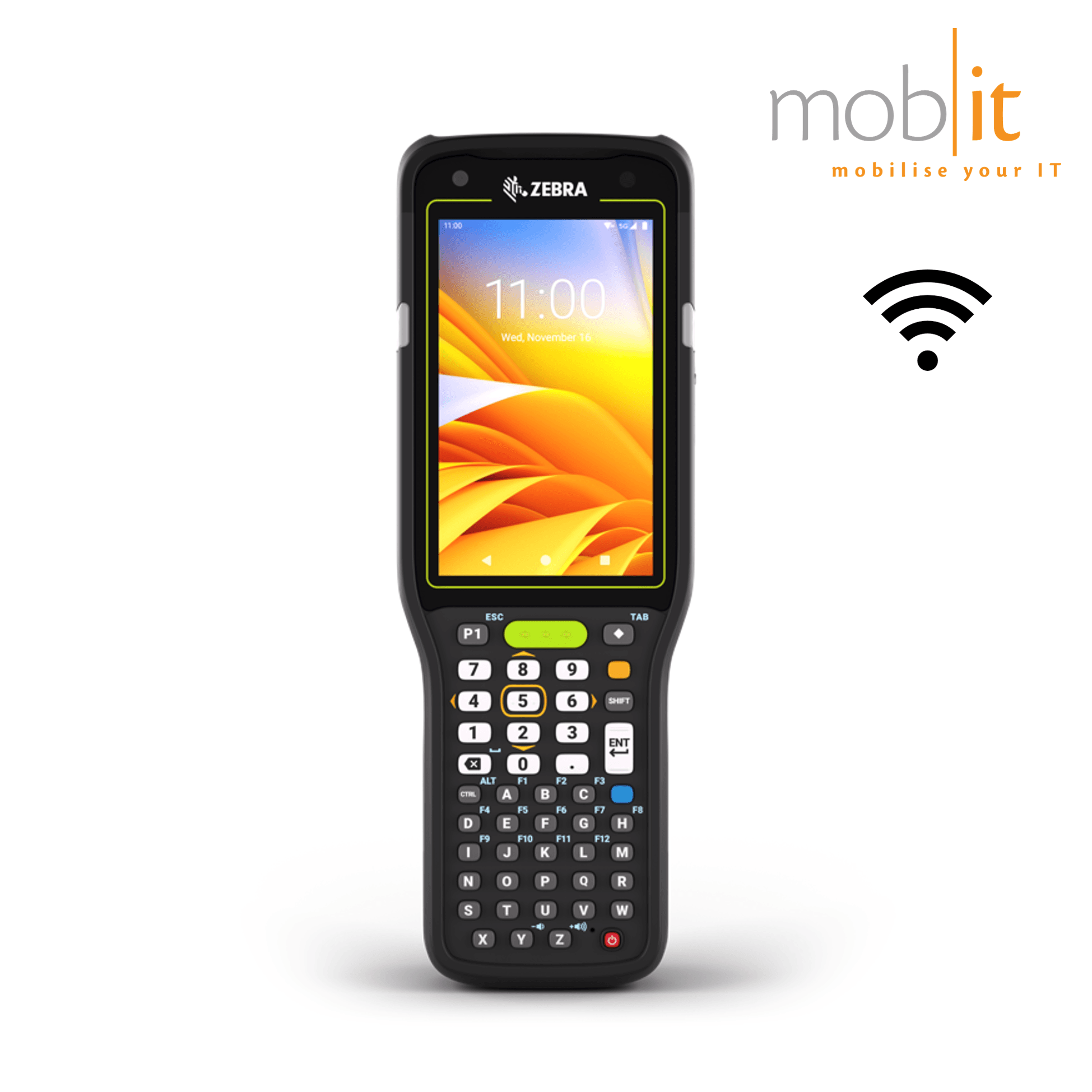Zebra MC3400 Mobile Computer, Brick (straight-shooter), 47-Key, Barcode Scanner, WLAN