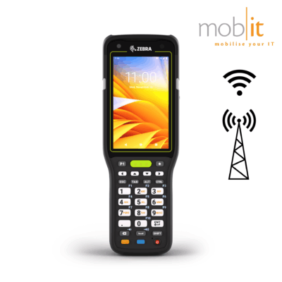 Zebra MC3450 Mobile Computer, Brick (straight-shooter), 29-Key, Barcode Scanner, WLAN, WWAN