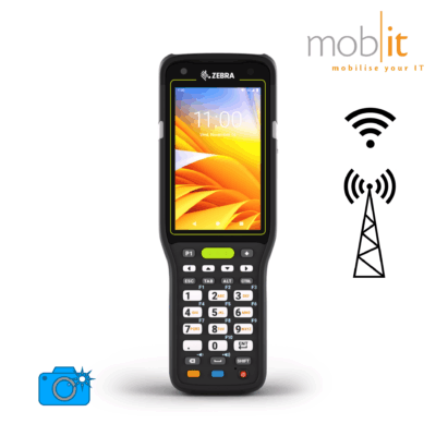 Zebra MC3450 Mobile Computer, Brick (straight-shooter), 29-Key, Barcode Scanner, WLAN, WWAN, Camera