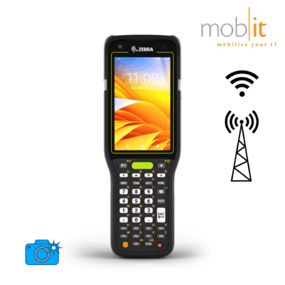 Zebra MC3450 Mobile Computer, Brick (straight-shooter), 38-Key, Barcode Scanner, WLAN, WWAN, Camera