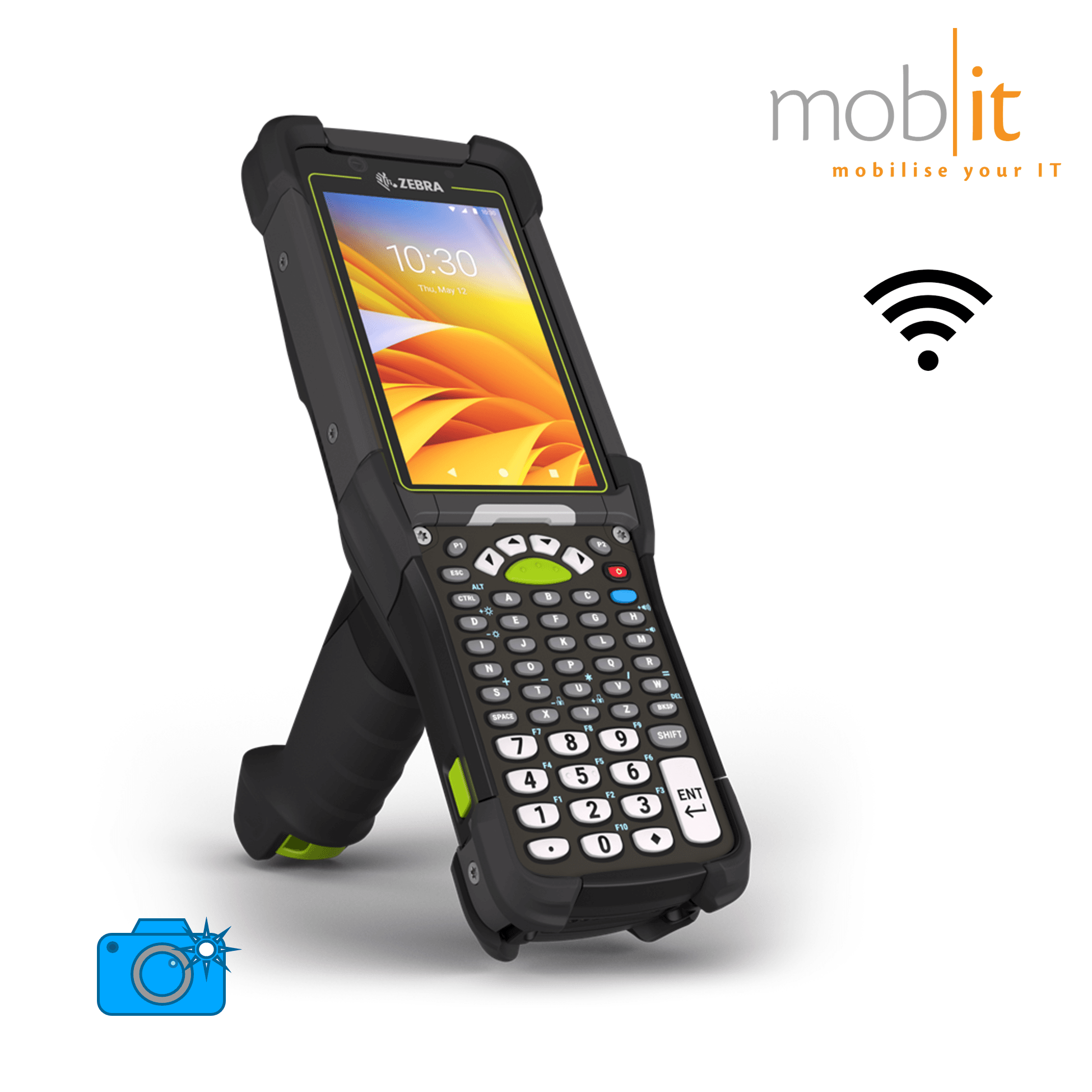 Zebra MC9400 Mobile Computer, Gun, 53-Key, Barcode Scanner, WLAN, Camera