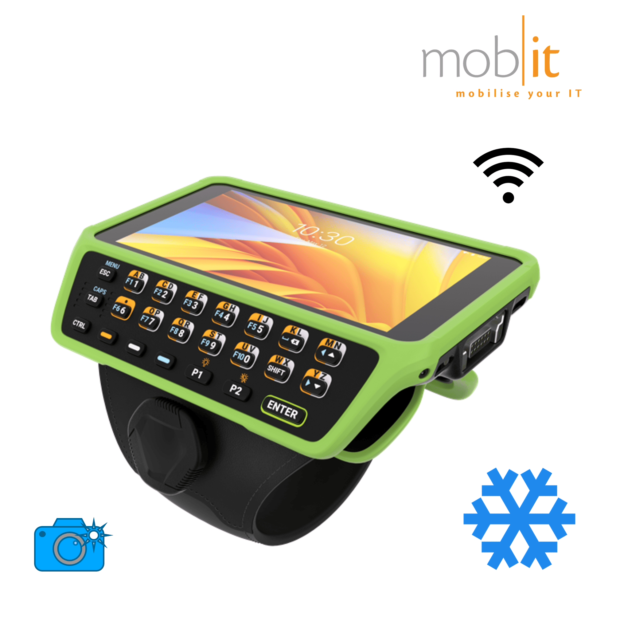 Zebra WT6400 Wearable Terminal with Touch Screen, Keypad, Camera, WLAN – Freezer Version