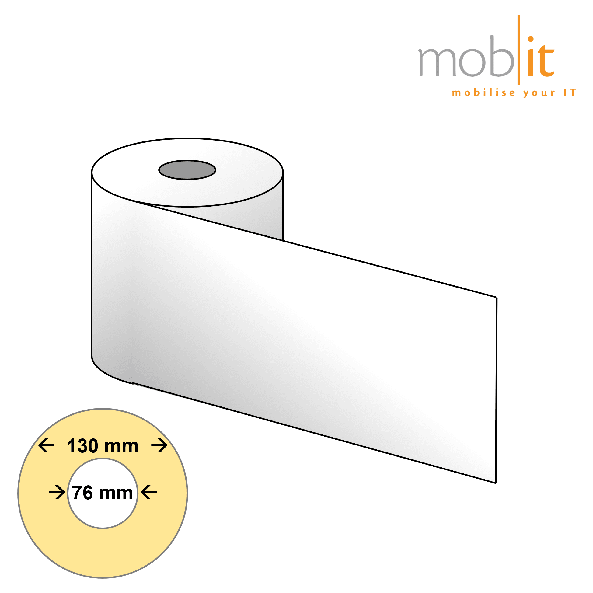 Epson Inkjet Labels, white, permanent adhesive, 76 mm core and 130 mm roll diameter, continuous roll
