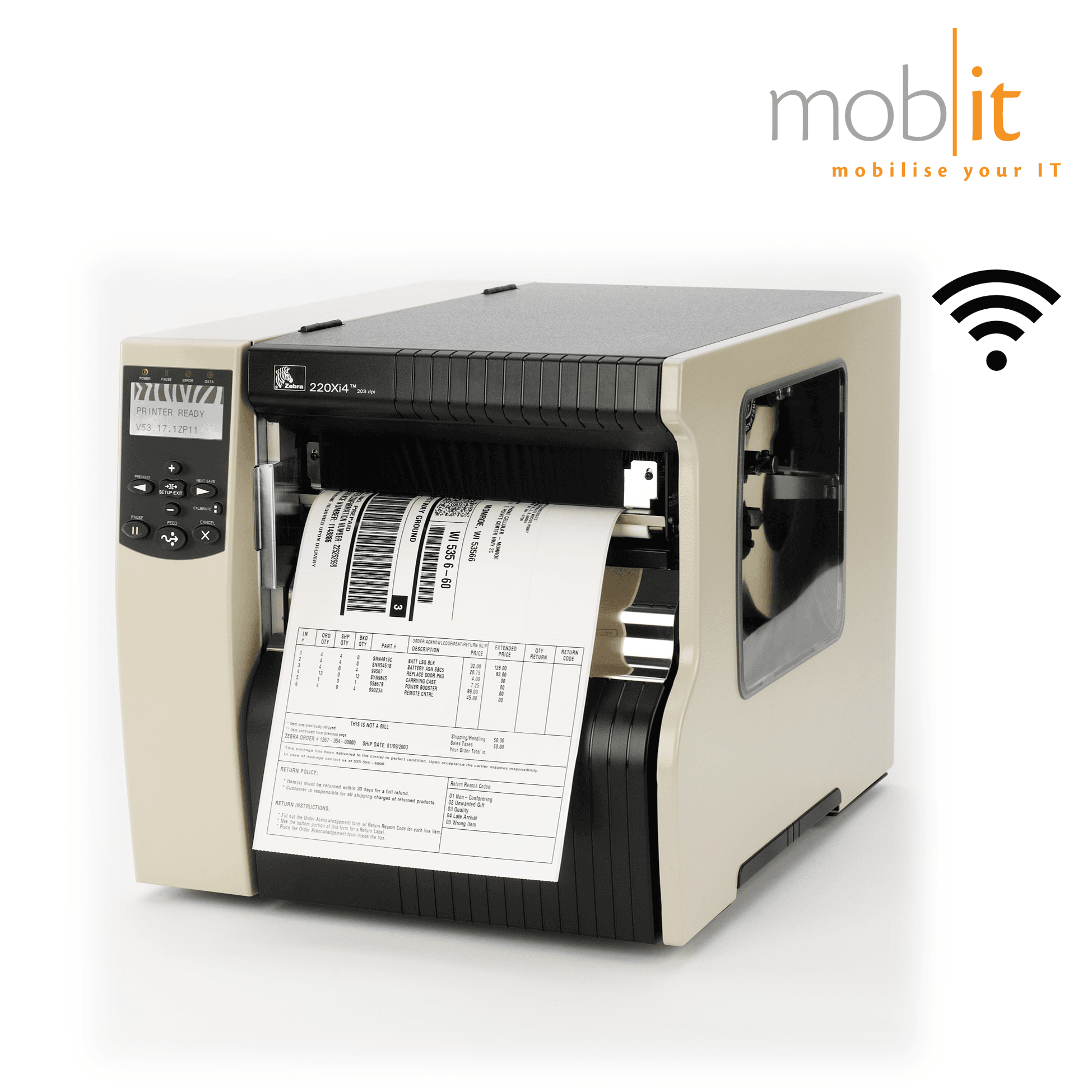 Zebra 220Xi4 Industrial Label Printer with WLAN