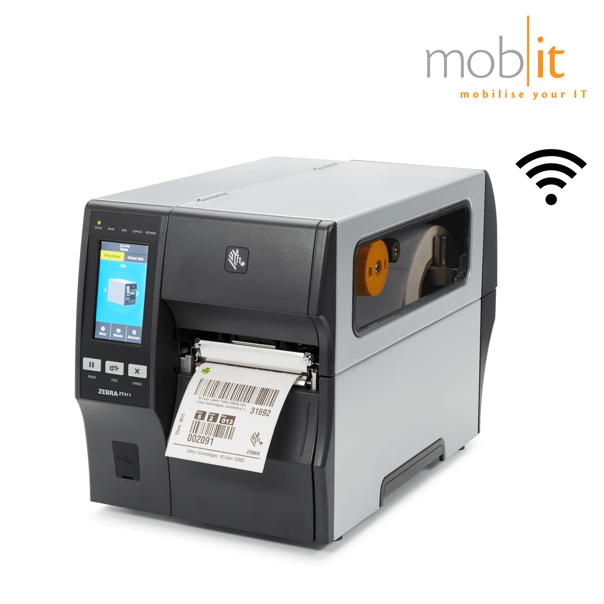 Zebra ZT411 Industrial Label Printer, 4-inch print width, with WLAN