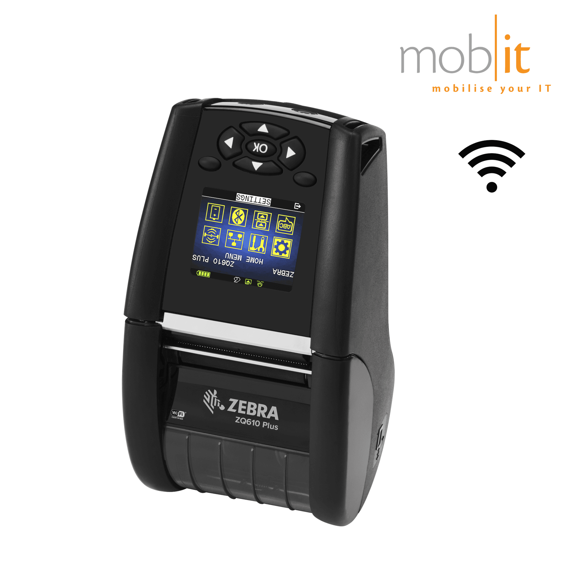 Zebra ZQ610 Plus Rugged Mobile Label Printer with WLAN for industrial applications