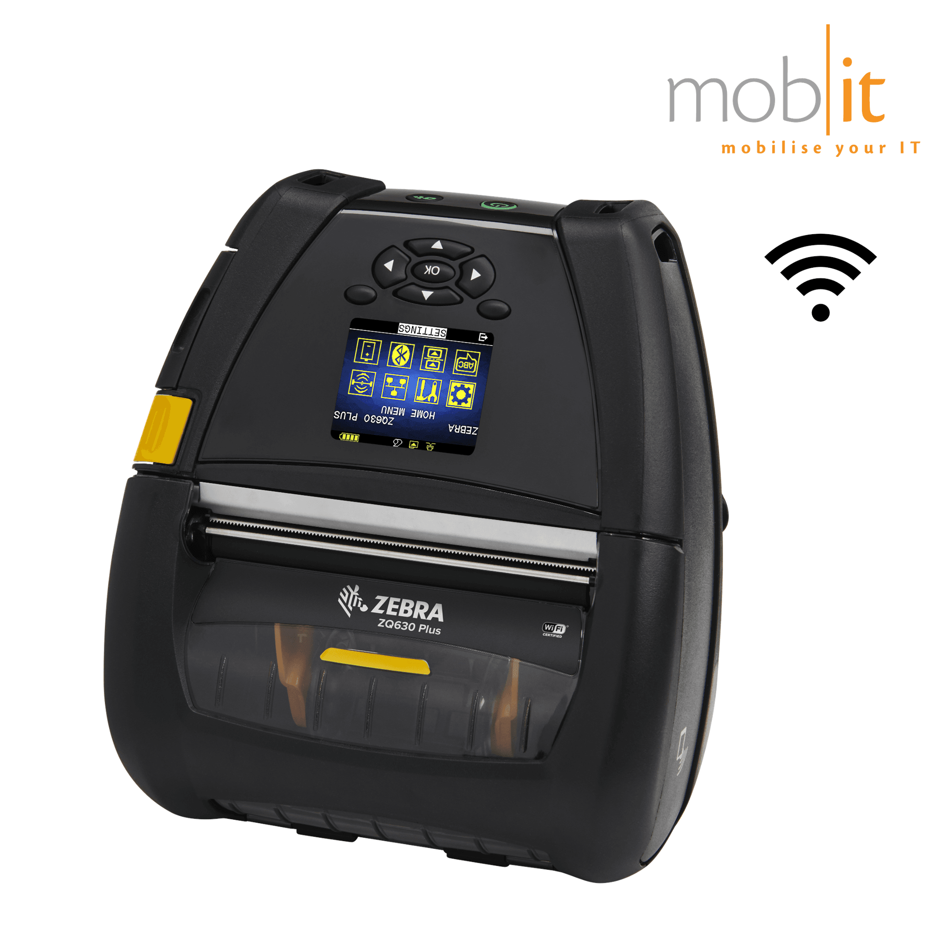 Zebra ZQ630Plus Rugged Mobile Printer with WLAN, for linerless labels