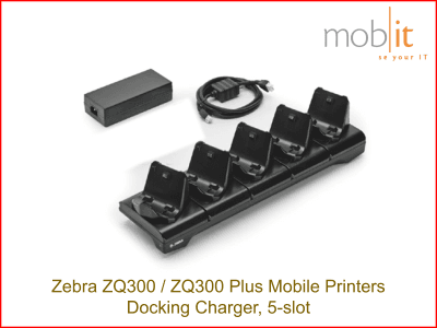 Zebra ZQ300 Mobile Printers - Docking Cradle, 5-slots