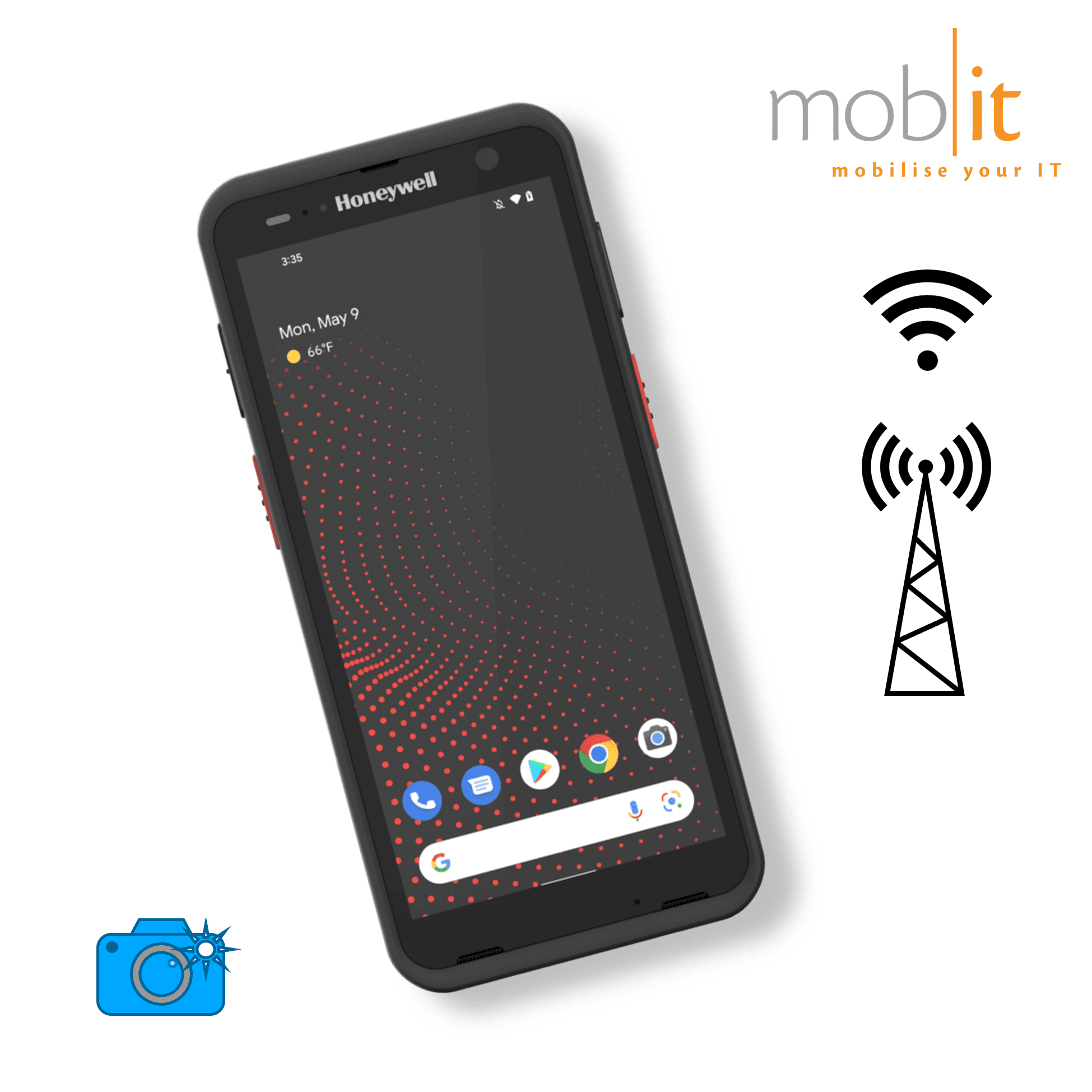 Honeywell CT70 Mobile Computer with Barcode Scanner, WLAN and WWAN, Cameras