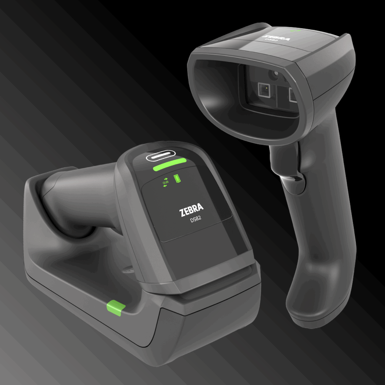 Scanner filaire Zebra DS8208 et scanner sans fil DS8288 pour la saisie mobile de données dans le commerce de détail et les processus logistiques simples