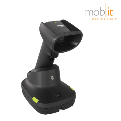 Cordless Zebra DS8288 Handheld Barcode Scanner, in black, with Presentation Cradle