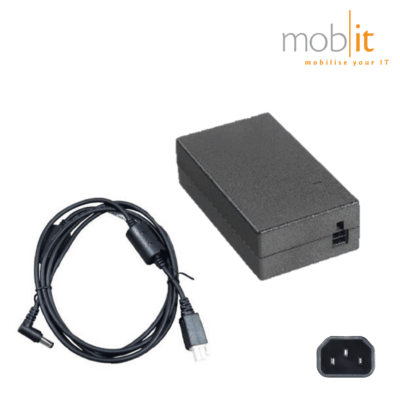 Zebra Power Supply Kit (50Watt) consisting of Universal Power Supply and DC Power Cord.
