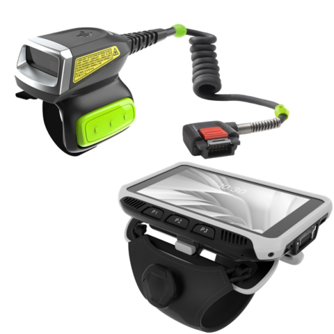 Scanner annulaire filaire Zebra RS5000x avec déclencheur de scan, de taille standard, idéal pour être combiné avec un terminal portable Zebra WT6400