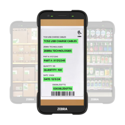 Reconnaissance de texte à l'aide d'un terminal mobile et de l'application OCR-Text Recognizer AI de mobit, basée sur l'intelligence artificielle