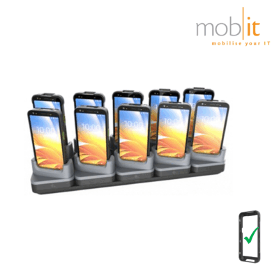 10-slot Charge-Only Cradle for Zebra TC501 Mobile Terminals with exoskeleton