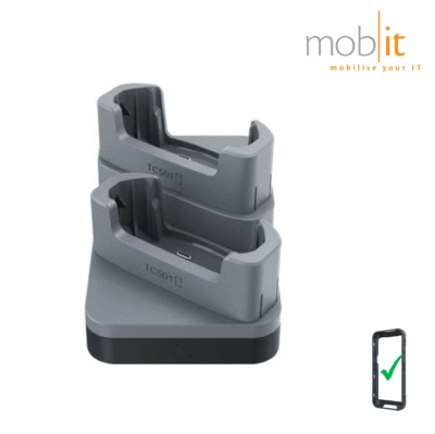 2-slot Charge-Only Cradle for Zebra TC501 Mobile Terminals with exoskeleton