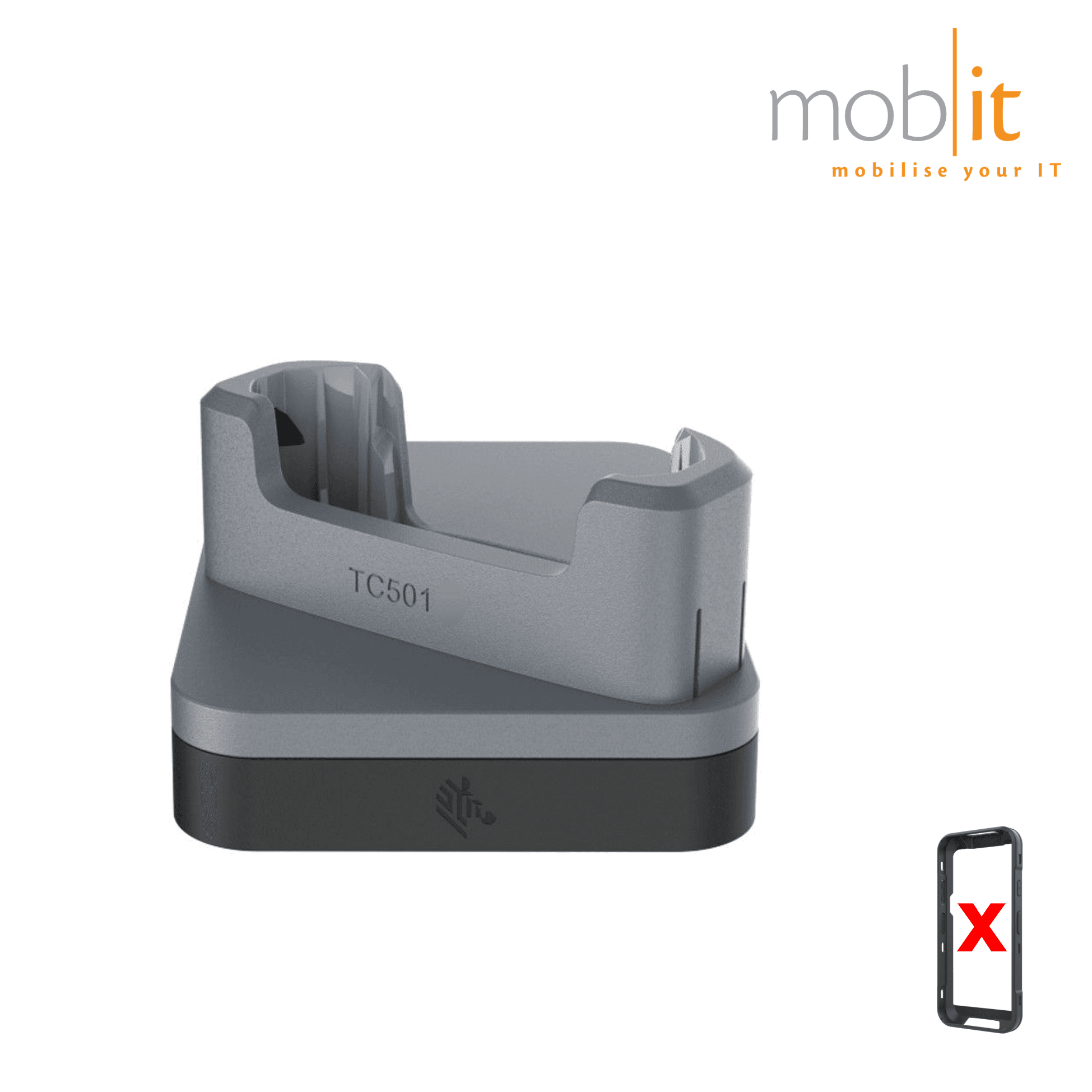 1-slot Charge-Only Cradle for Zebra TC501 Mobile Terminal without exoskeleton