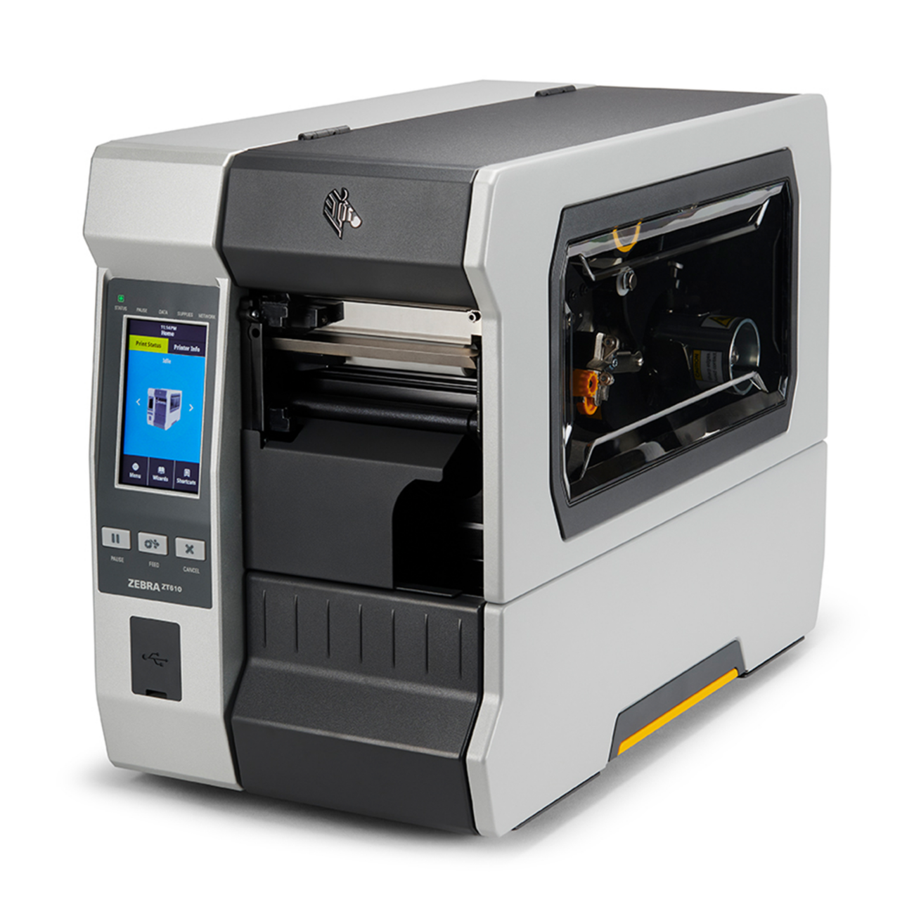 Imprimante d'étiquettes industrielle Zebra ZT610 avec écran tactile couleur pour une impression ultraprécise de micro-étiquettes