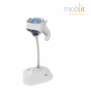 Gooseneck Intellistand for Zebra DS8208 Handheld Barcode Scanner, cordless, in white
