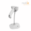 Weighted Gooseneck Intellistand for Zebra DS8208 Handheld Barcode Scanner, cordless, in white