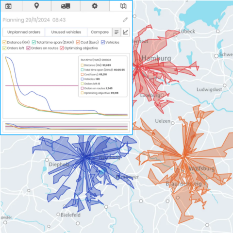 Article de blog de mobit sur PTV Logistics et OptiFlow - planification des tournées de livraison prévues pour la prochaine vague de transports