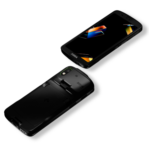 Zebra TC201 Mobile Computer im Smartphone-Format in Vorder- und Rückansicht