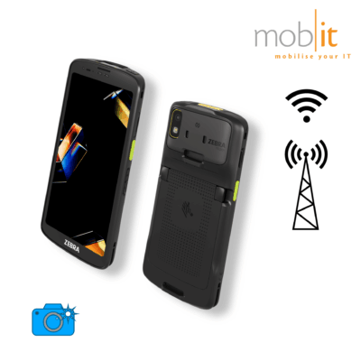 Zebra TC201 Mobile Terminal with WLAN and WWAN, no Barcode Scanner, front and back view