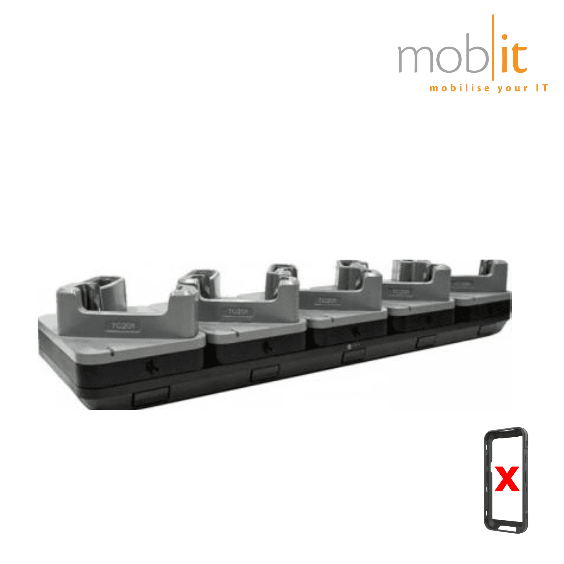 5-slot Charge Cradle for Zebra TC201 Mobile Terminals without protecitve boot and batteries