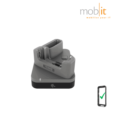 1-slot Charge Cradle for Zebra TC201 Mobile Terminal with protective boot and battery