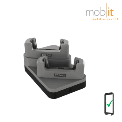 2-slot Charge Cradle for Zebra TC201 Mobile Terminals with protective boot