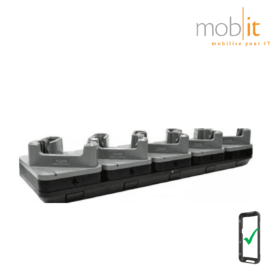 5-slot Charge Cradle for Zebra TC201 Mobile Terminals with protecitve boot and batteries